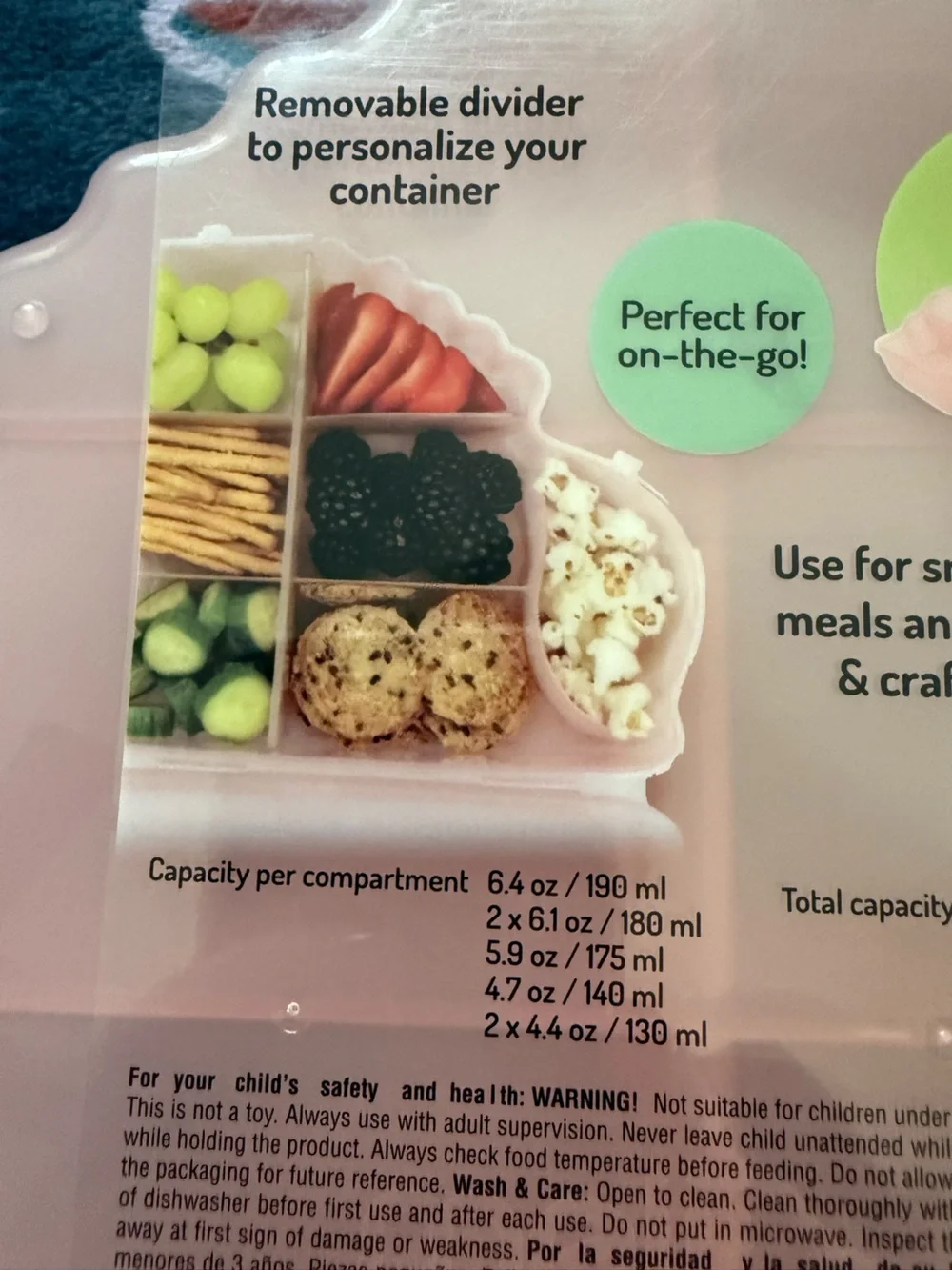Melli Pink Unicorn Snackle Box with 7 Compartments